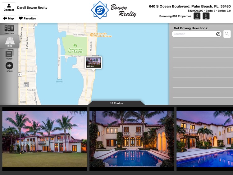 Bowen Realty Property Search for iPad