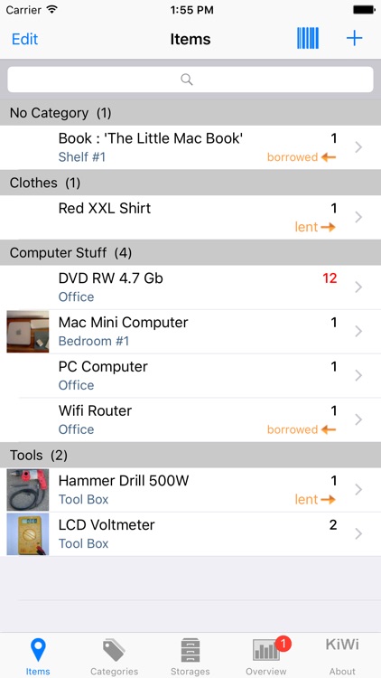 Items & Storage & Inventory
