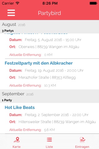 Partybird screenshot 2