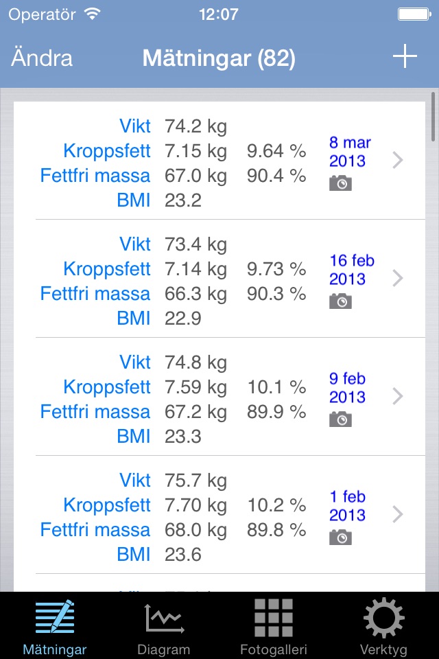 BOD Keeper Free - Body Fat Calculator & Tracker screenshot 2