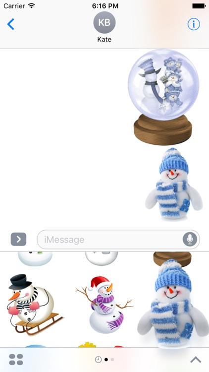 Snowman Bundle Stickers for iMessage screenshot-3