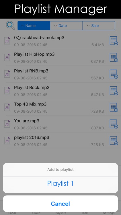 Music & Video manager plus playlist creator for Dropbox