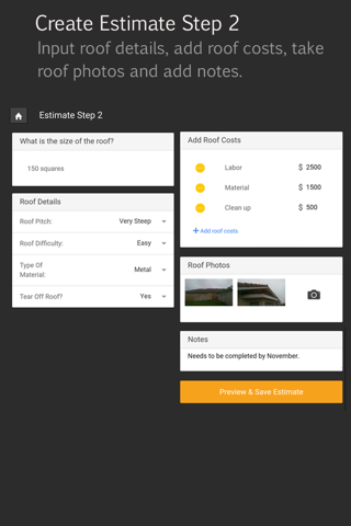 Roofing Estimates App screenshot 3