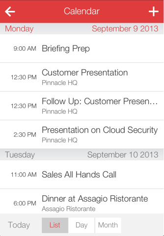 Скриншот из Oracle Sales Cloud Mobile