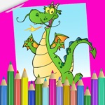 My Pet Dragon Coloring Book For Kids  Learn To Paint Little Dragon Cartoon And Monster Picture Free