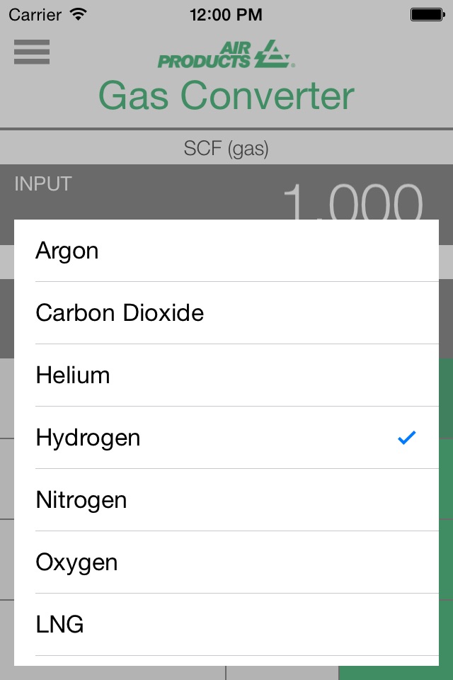 Air Products Gas Converter screenshot 3