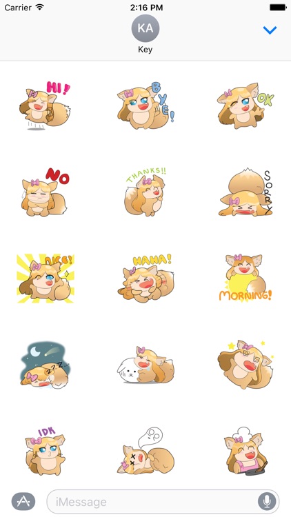 Fox Girl Sticker For iMessages