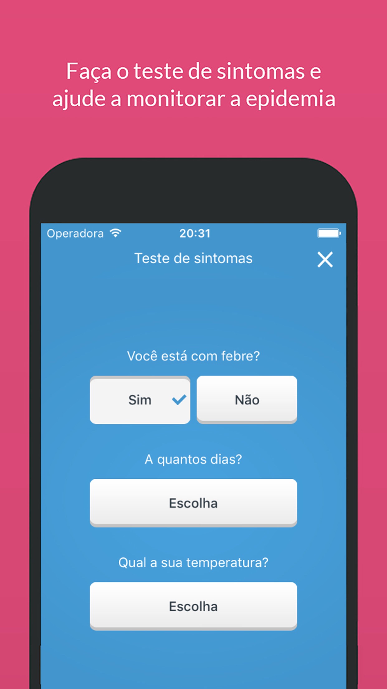 Screenshot do app Sem Dengue