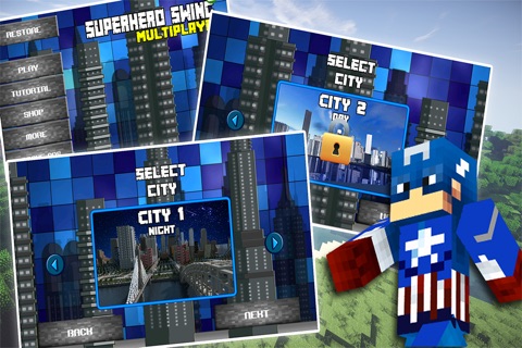 Superhero Swing Multiplayer - Rope n Fly Action Game screenshot 2
