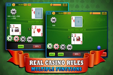 Blackjack 21 Atlantis - Play the Simple and Easy to Win Casino Card Game for FREE ! screenshot 3