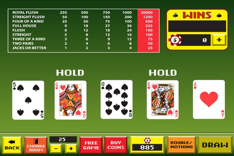 Atlantis Video Poker Club : Blue Chip Gambling Simulate Casino Game screenshot 3