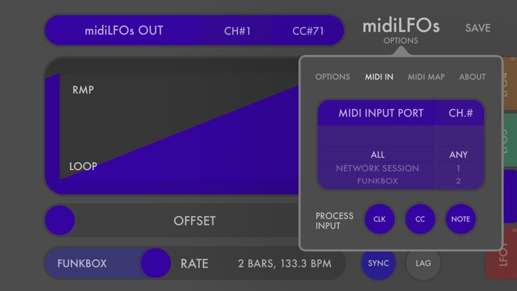 midiLFOs - midi modulation toy