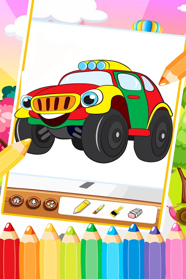 Car Fire Truck Free Printable Coloring Pages For Kids 2 screenshot 4