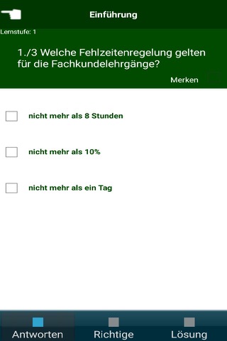 Fachkunde Eins Trainer screenshot 3