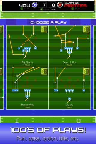 XO Football: A real football game, tap to run/pass/defend, 100's of plays, lots of AI teams & pure football strategy screenshot 4