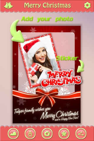 Christmas Greeting Cards Maker Pro - Collage Photo with Greeting Frames, Quotes & Stickers to Send Wishes screenshot 2