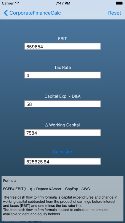 CorporateFinanceCalc