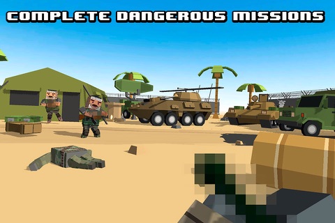 Cube War: Military Battlefield 3D Full screenshot 3