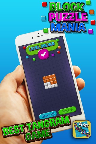 Block Puzzle Mania – Test Your Brain and Fit Colorful Tangram Shapes In a Grid screenshot 2