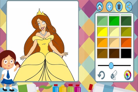 Princesses paint coloring book screenshot 3