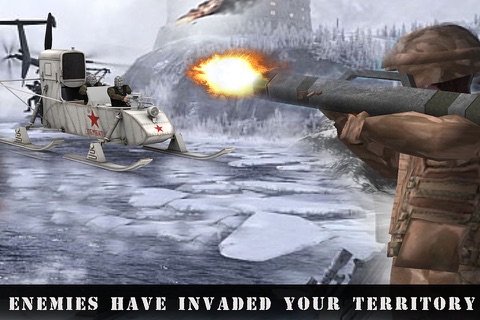 Snow Battlefield 3D – Warfare Snowmobile Battle Attack Game screenshot 2