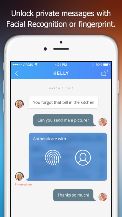Blur Chat - Lock private messages with biometrics