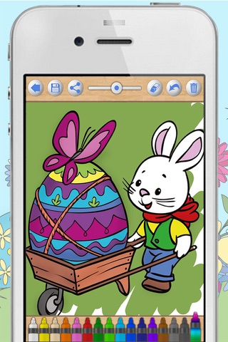 Easter Coloring Book Paint eggs and rabbits - Premium screenshot 2