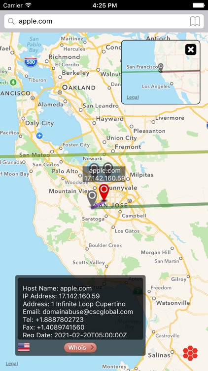 IP Trackers - geographical location of IP or host