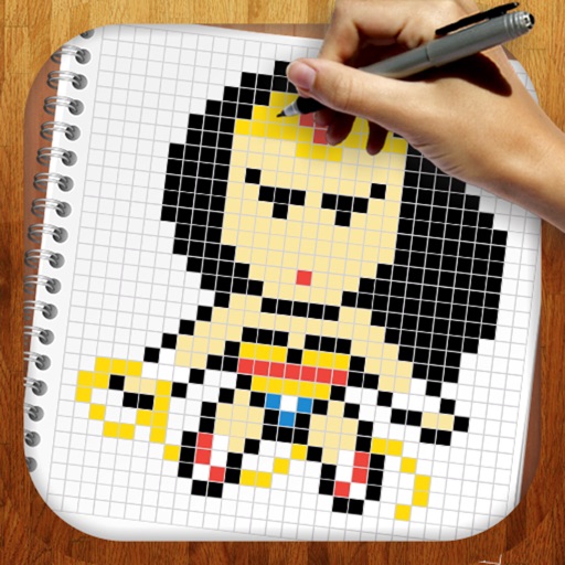 Easy Draw Super Heroes Pixel