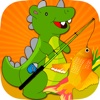 Little Dinosaur Fishing Games : Dino Catch Big Fish Deep Sea