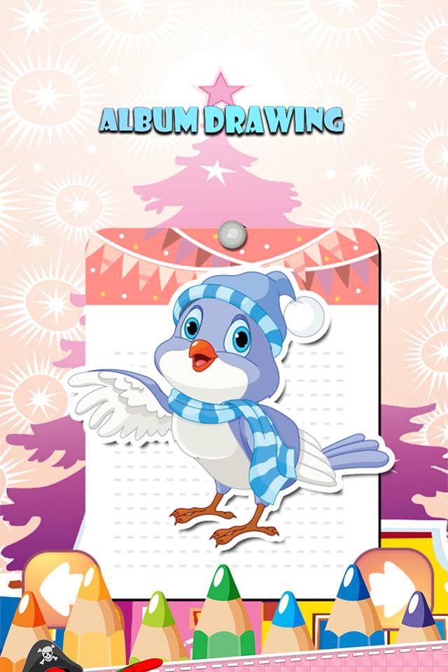 Bird Drawing Coloring Book - Cute Caricature Art Ideas pages for kids screenshot 2