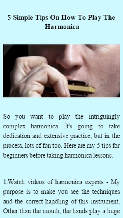 How To Play The Harmonica