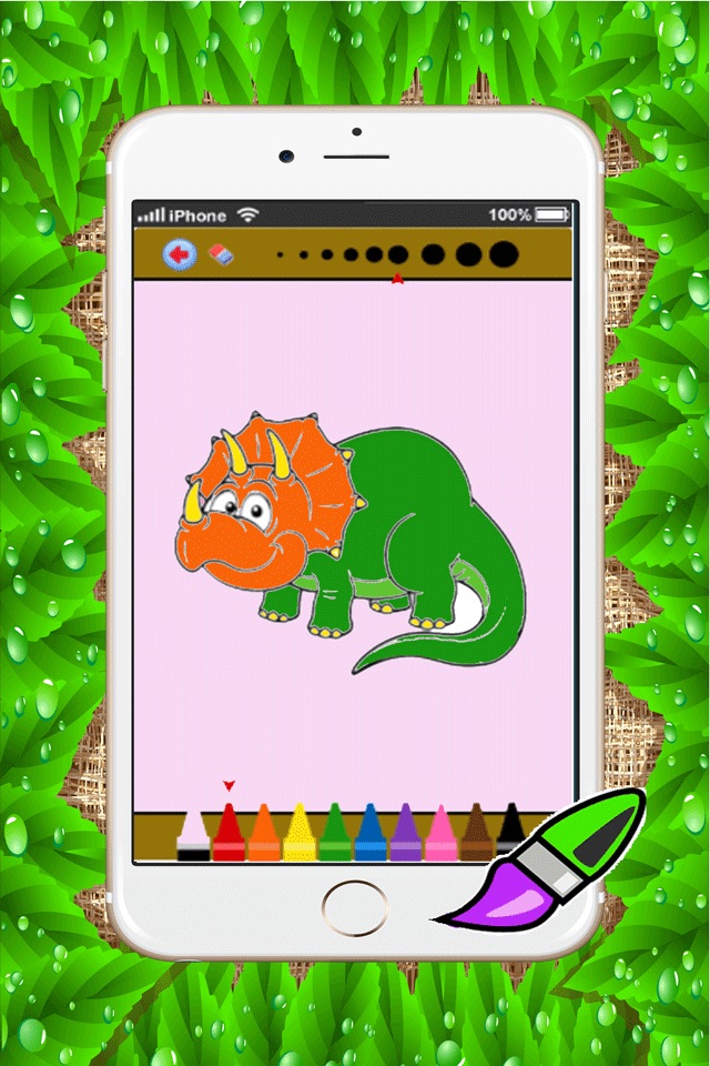 dino coloring book games : learning basic drawing and painting for kids free screenshot 4
