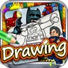 Drawing Desk Draw and Paint Coloring Book - "Lego Super Heroes edition"