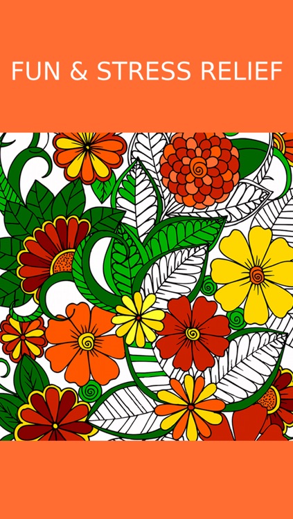 Floral Coloring Book For Adults: Best Free Adult Coloring Therapy Pages - Anxiety Stress Relief Balance Relaxation screenshot-3