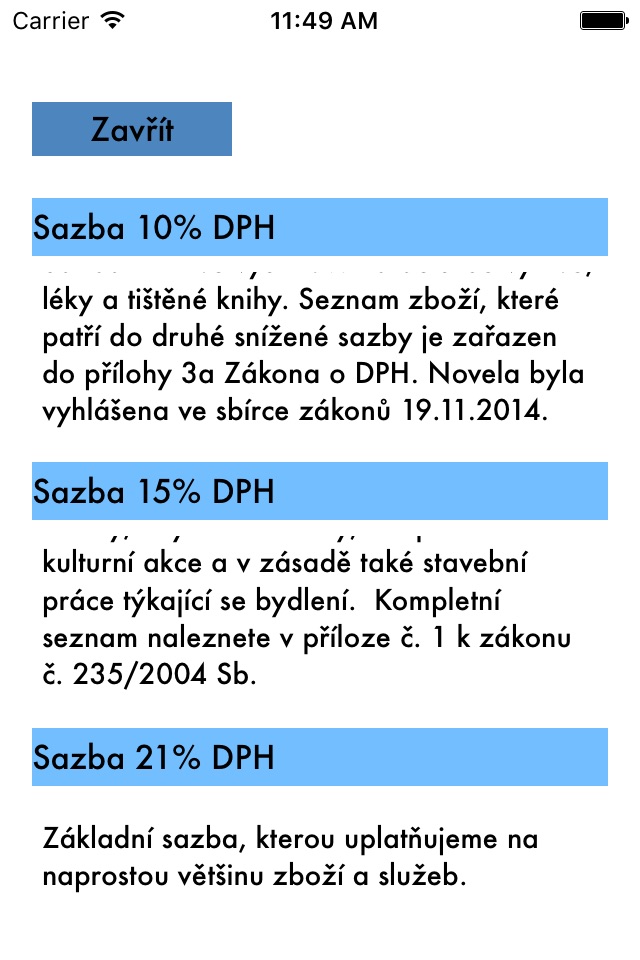 DPH Kalkulačka screenshot 2