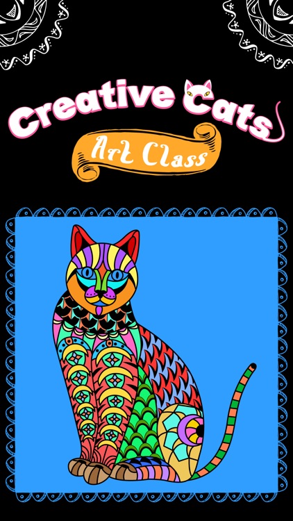 Creative Cats Art Class-Stress Relieving Coloring Books for Adults FREE