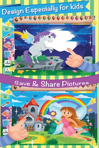 Princess Coloring Page : Fantasy Colorful World for Toddler Fairy Tales Castle Book screenshot 2