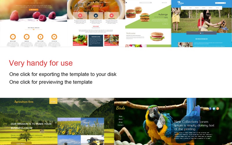 Website Template (Foods &amp; Plant &amp; Animal) With Html Files Pack3 thumbnail 2