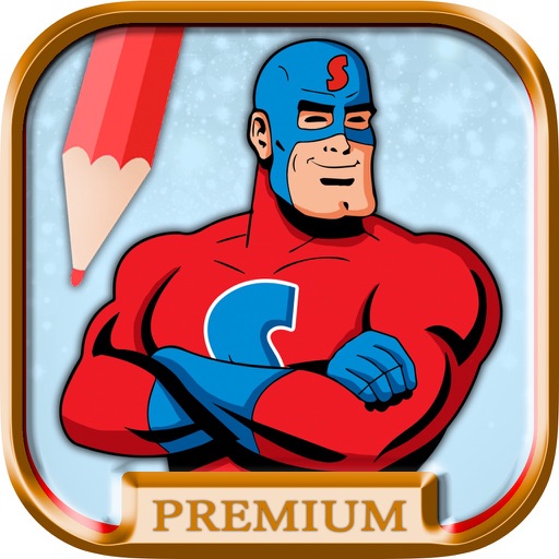 Super heroes coloring pages paint heroes drawings - Premium iOS App