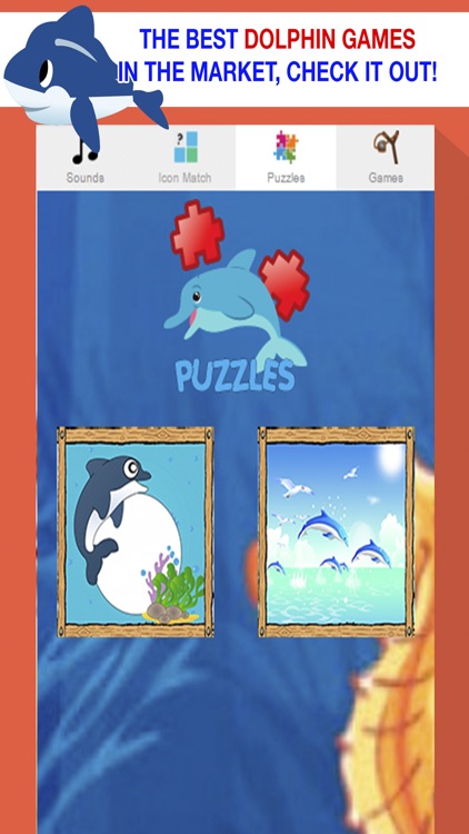 dolphin games free for kids - jigsaw puzzles & sounds screenshot-4