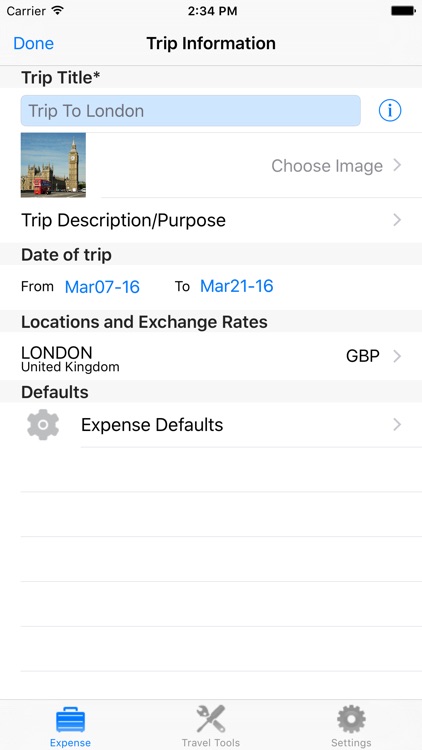 Travoy Expense Report