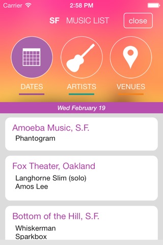 SF Music List screenshot 2