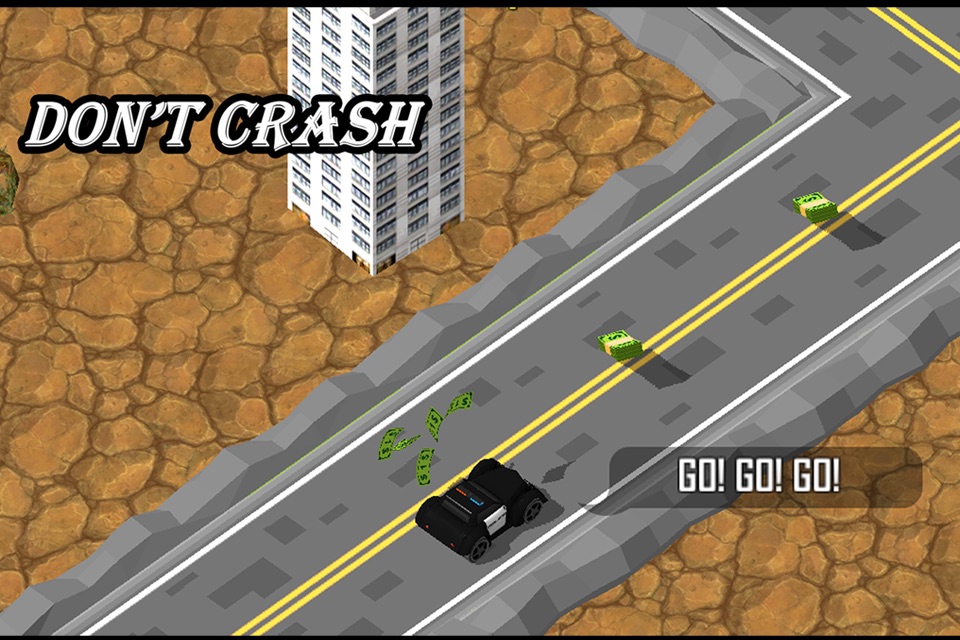 3D Zig-Zag Crazy Car -  Moto Mad Police Car with Maze Road Run screenshot 2
