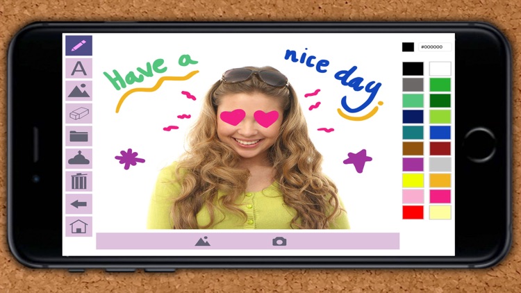 Write notes on the screen with the fingers
