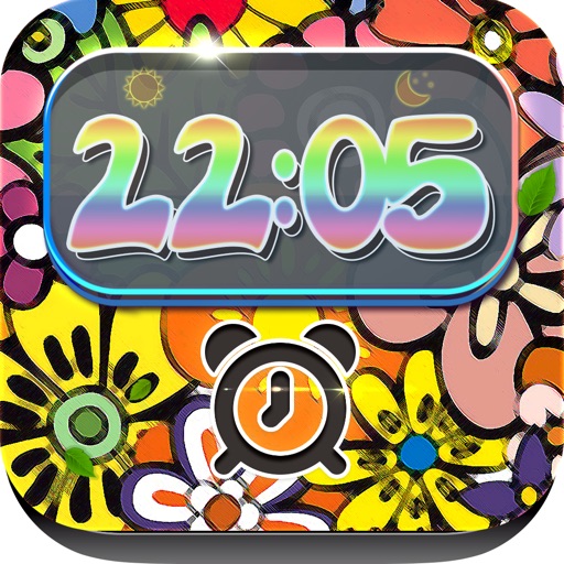 iClock Hippie Alarm Clock Wallpapers Pro icon