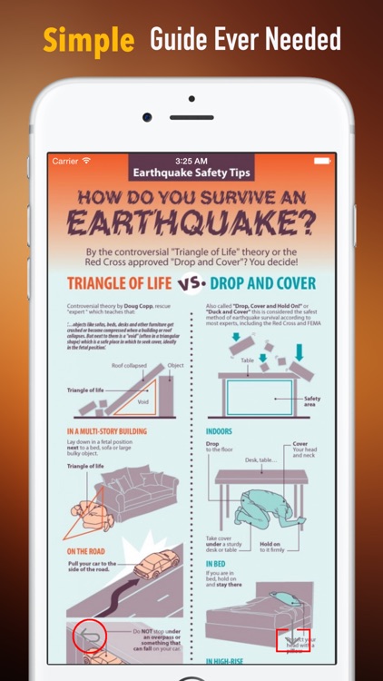 earthquake safety tips triangle of life