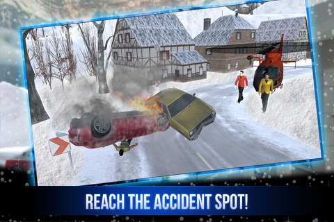 911 Winter Snow Force : Emergency Rescue Traffic Driver screenshot 2