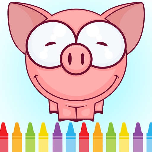 Preschool Coloring Game for Piggy Edition iOS App