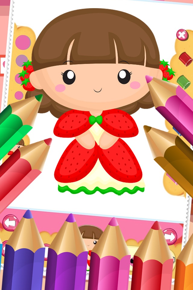 Little Princess Food Coloring World Drawing Story Kids Game screenshot 4